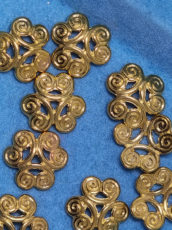 BEAD CAPS - GOLDEN COLOUR - 12MM