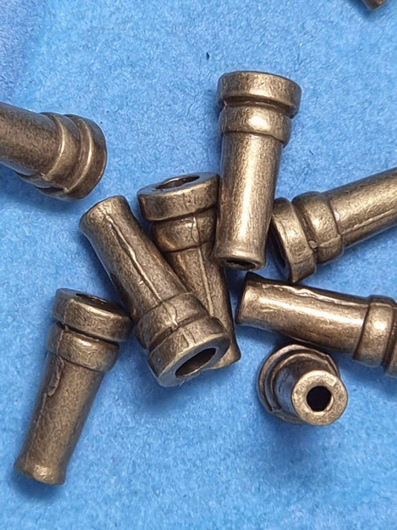 BEAD CAPS - ANTIQUE BRONZE COLOUR - 15X7MM