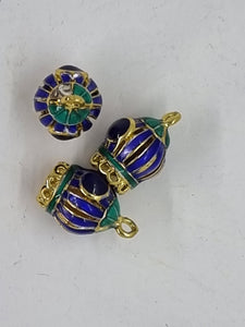 BEAD CAPS - ENAMEL - 15.5X10MM