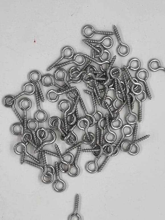 BAIL HANGER - S/STEEL SCREW EYE PIN - 12X5X1MM
