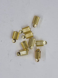 FOLDING CRIMP ENDS - BRASS - GOLD COLOUR