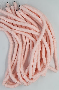POLYMER CLAY HEISHI BEADS - 8MM - PINK