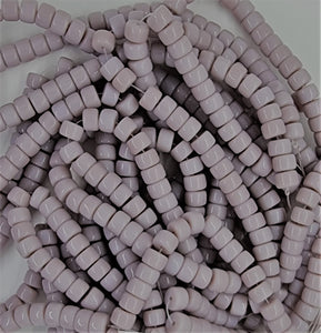 8X5-6MM COLUMN GLASS BEADS - LAVENDER BLUSH