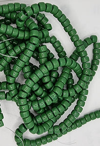 8X5-6MM COLUMN GLASS BEADS - SEA GREEN