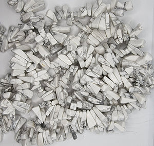 GEMSTONE BEAD CHIPS - NATURAL HOWLITE - WHITE