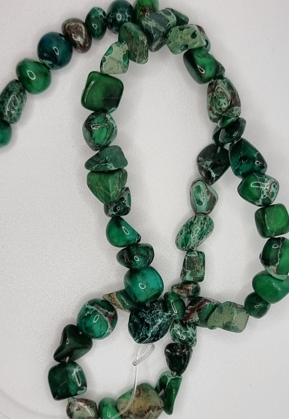GEMSTONE BEAD CHIPS - DYED NATURAL IMPERIAL JASPER