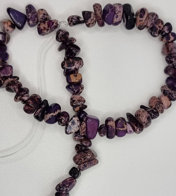 GEMSTONE BEAD CHIPS - DYED NATURAL IMPERIAL JASPER