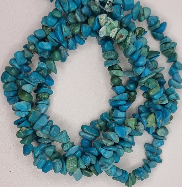 GEMSTONE BEAD CHIPS - NATURAL AFRICAN TURQUOISE