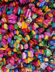 NATURAL SHELL BEAD CHIPS - MIXED COLOURS