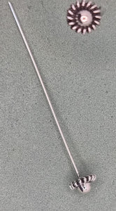 HEAD PINS - FANCY HEAD PINS - ANTIQUE SILVER