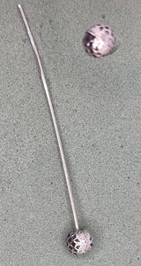 HEAD PINS - FANCY HEAD PINS - ANTIQUE SILVER