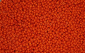 6/0 CHINESE SEED BEADS - OPAQUE - ORANGE/RED