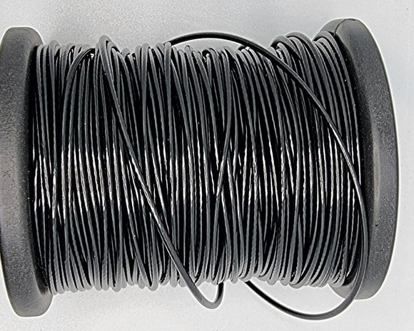 TIGER TAIL - 1.5MM (15G) - 1 METRE - PVC COATED BLACK