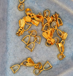BAIL HANGER WITH ICE PICK - BRASS - GOLD COLOUR- 14 X 6MM