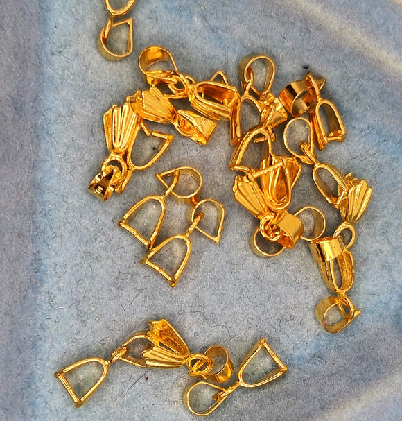 BAIL HANGER WITH ICE PICK - BRASS - GOLD COLOUR- 14 X 6MM