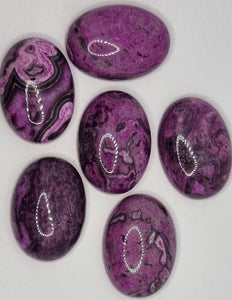 CABOCHONS 25 X 18MM OVAL NATURAL RIPPLE JASPER