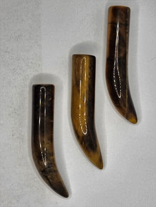 34-38 X 6.5-7MM UNDRILLED - IVORY SHAPE - NATURAL TIGER EYE