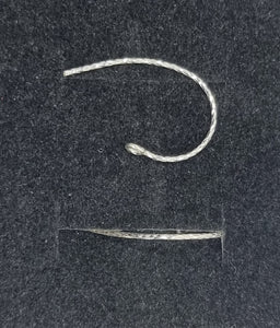 EARRING FINDINGS - HOOKS - 925 STERLING SILVER SCALLOPED