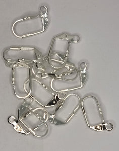 EARRING FINDINGS - LEAVERBACK - STERLING SILVER PLATED
