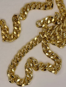CHAIN - ALUMINIUM CURB 7X5X1.4MM - GOLD