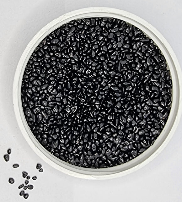 GLASS CHIPS/BEADS - BLACK