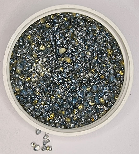 GLASS CHIPS/BEADS - LIGHT STEEL BLUE