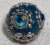 18-20MM INDONESIAN ROUND BEADS - TEAL