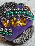 15MM INDONESIAN ROUND BEADS -LIGHT PURPLE No 2
