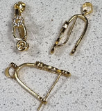 BAIL HANGER WITH ICE PICK - BRASS - 18K GOLD PLATED - 24X5.8X9MM