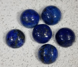 CABOCHON - 10 X 4-5MM NATURAL LAPIS LAZULI - HALF ROUND