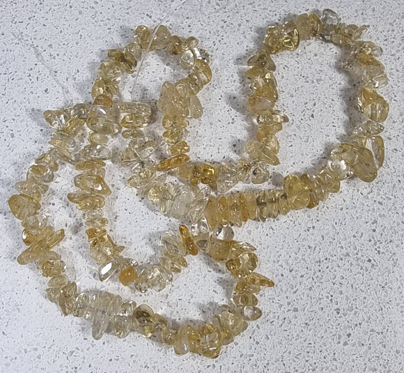 GEMSTONE BEAD CHIPS - NATURAL CITRINE CHIP BEADS