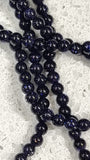 GEMSTONE STRAND - 2MM SYNTHETIC BLUE GOLDSTONE BEADS