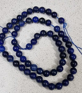 6MM NATURAL LAPIS LAZULI BEADS GRADE A