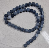 8MM NATURAL WEATHERED AGATE/CRACKLE AGATE - BLACK