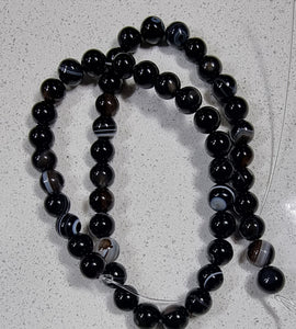 8MM NATURAL STRIPED/BANDED AGATE