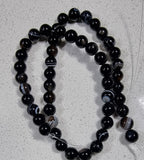 8MM NATURAL STRIPED/BANDED AGATE