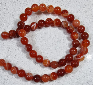 8MM NATURAL STRIPED/BANDED AGATE