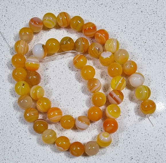 8MM NATURAL STRIPED/BANDED AGATE
