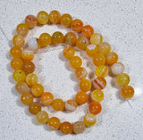 8MM NATURAL STRIPED/BANDED AGATE
