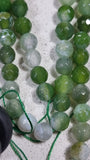 8MM NATURAL FIRE CRACKLE AGATE - LAWN GREEN