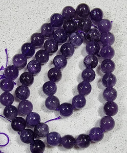 8MM NATURAL AMETHYST BEADS