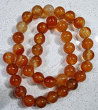 10MM NATURAL CARNELIAN BEADS