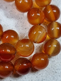 10MM NATURAL CARNELIAN BEADS