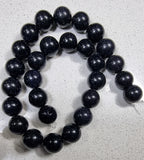 14MM SYNTHETIC BLUE GOLDSTONE BEADS - BLUE