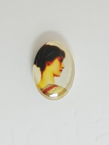 CABOCHON - 18 X 13MM GLASS OVAL - PORTRAIT 3