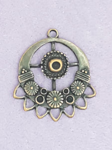 EAR/PENDANT BASE - 35 X 33MM - COPPER COLOUR