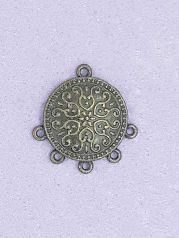 EAR/PENDANT BASE - 26 X 26MM - ANTIQUE BRONZE