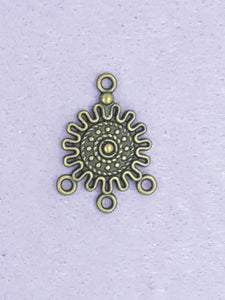 EAR/PENDANT BASE - 27 X 20MM - ANTIQUE BRONZE