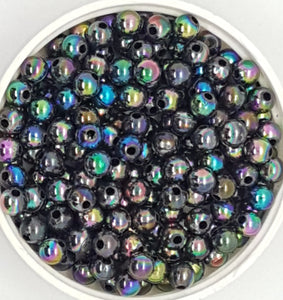 6MM ACRYLIC BEADS - AB MULTI COLOURED