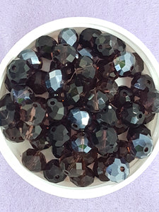 10mm Abacus Glass Beads - Packet of 20 - Amethyst Colour